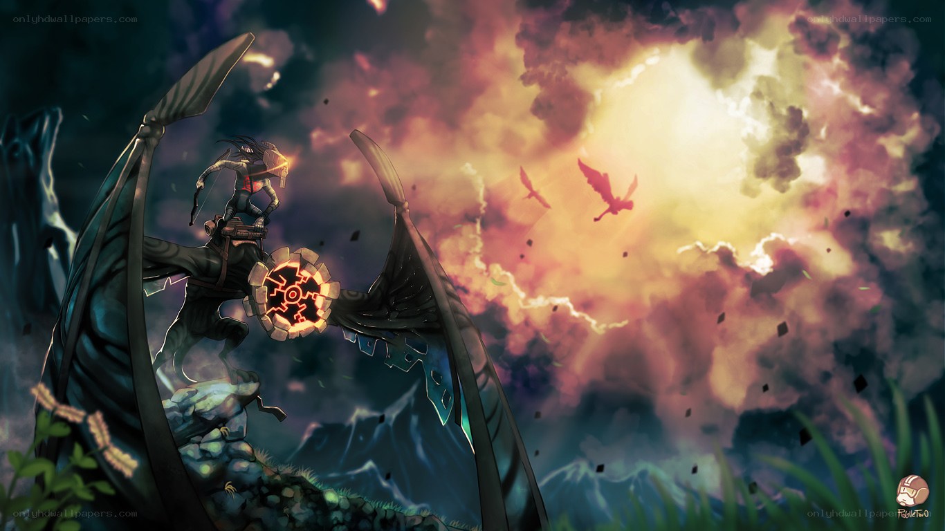 dragon rider in storm