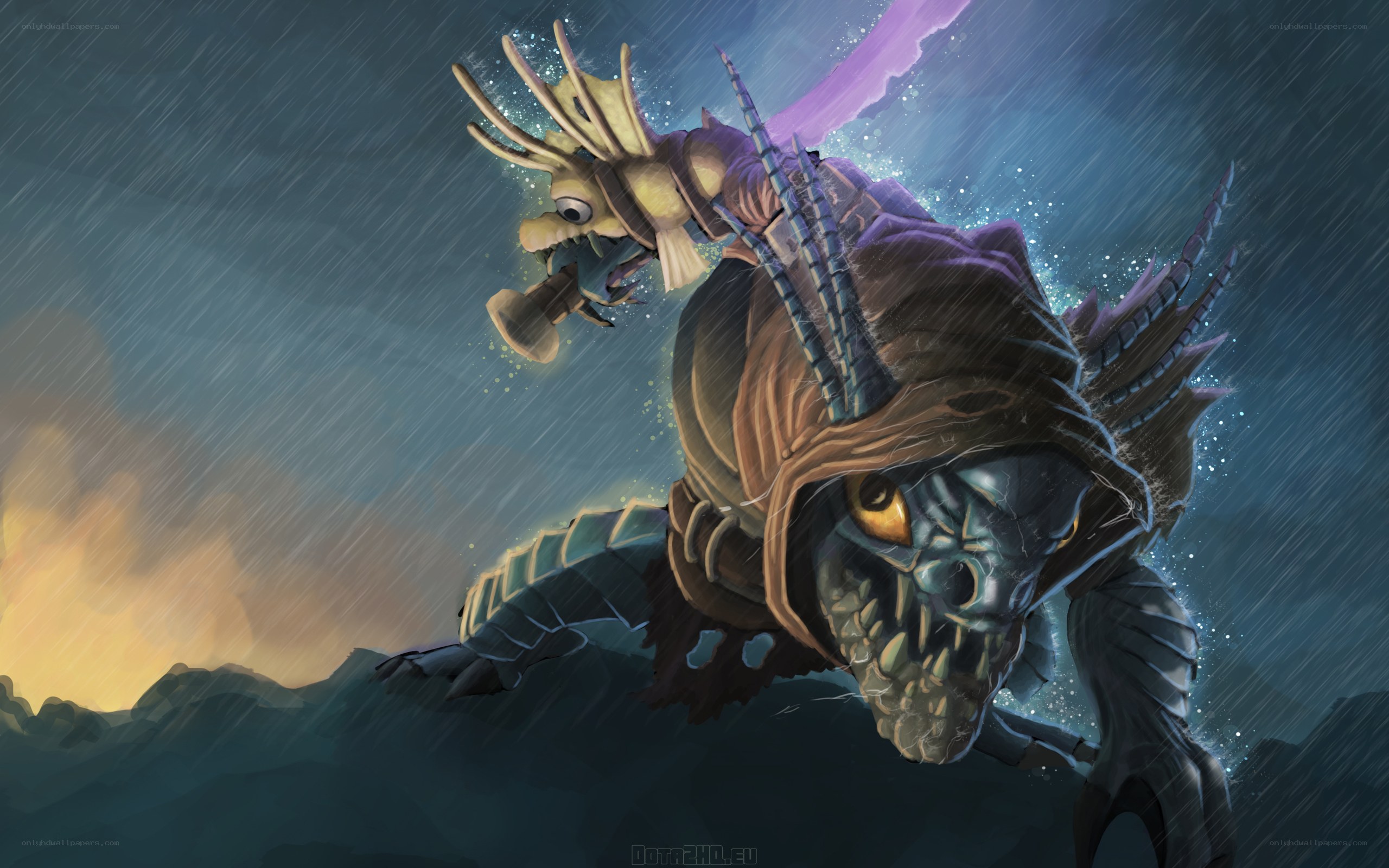 dragon rider in storm
