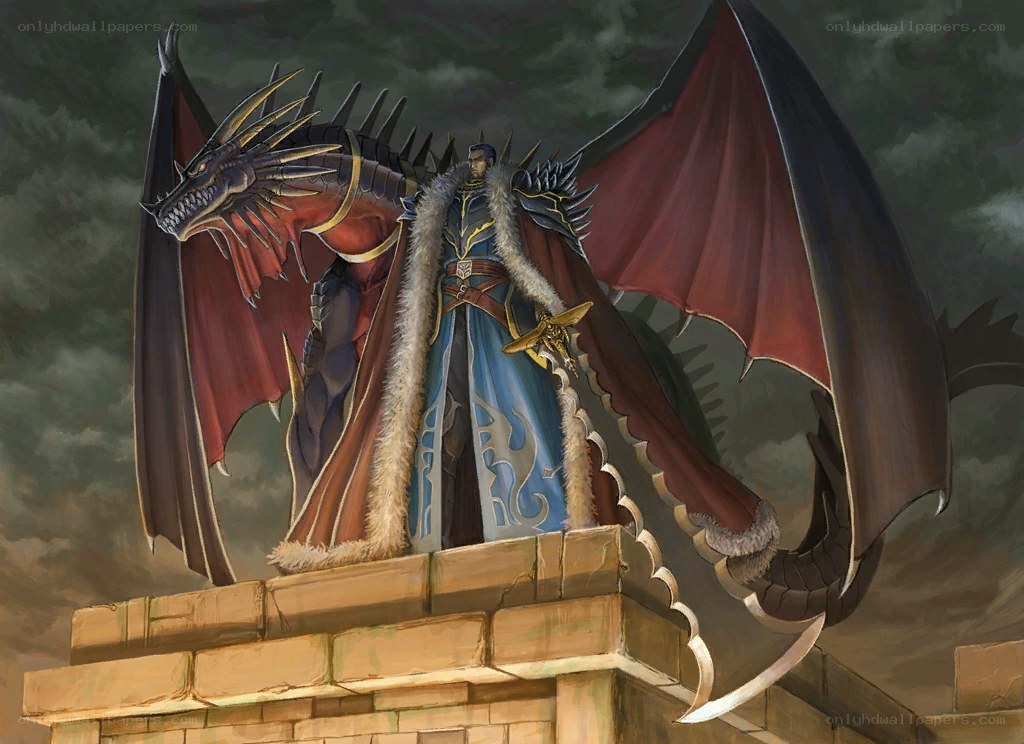 dragon rider on a tower