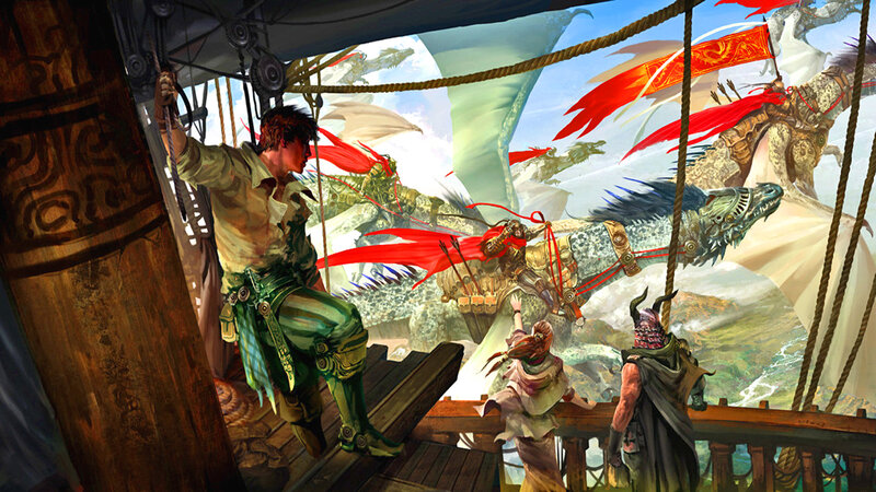 Dragon Riders in Battle — Green