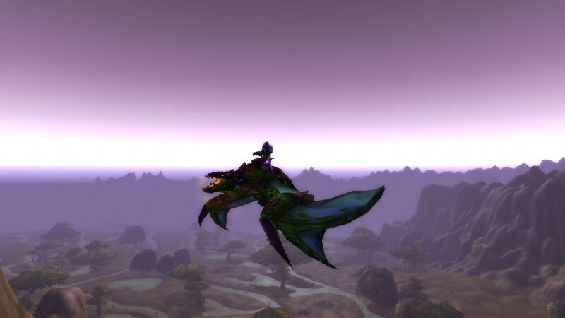 dragon riding at dusk