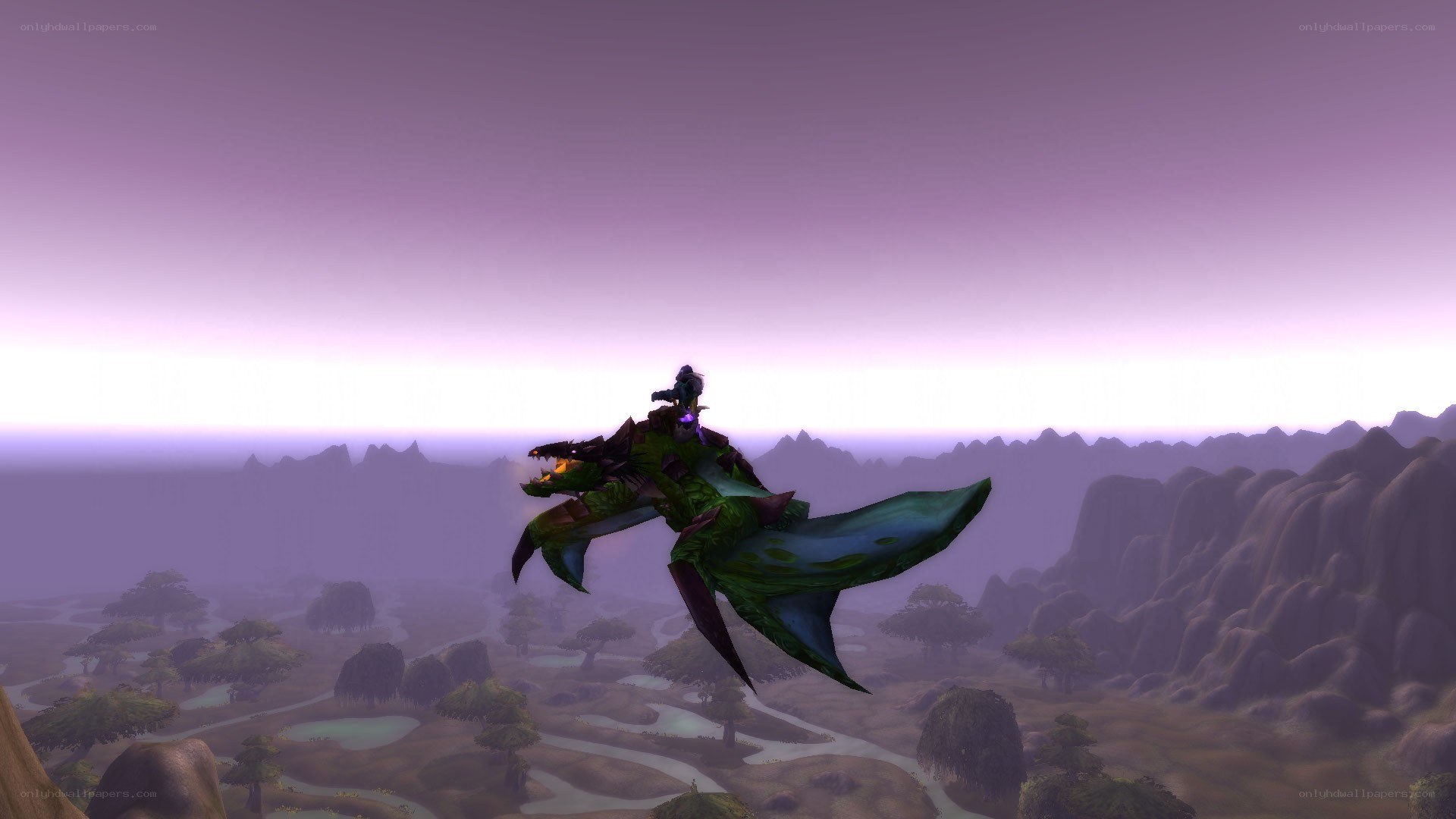 dragon riding at dusk