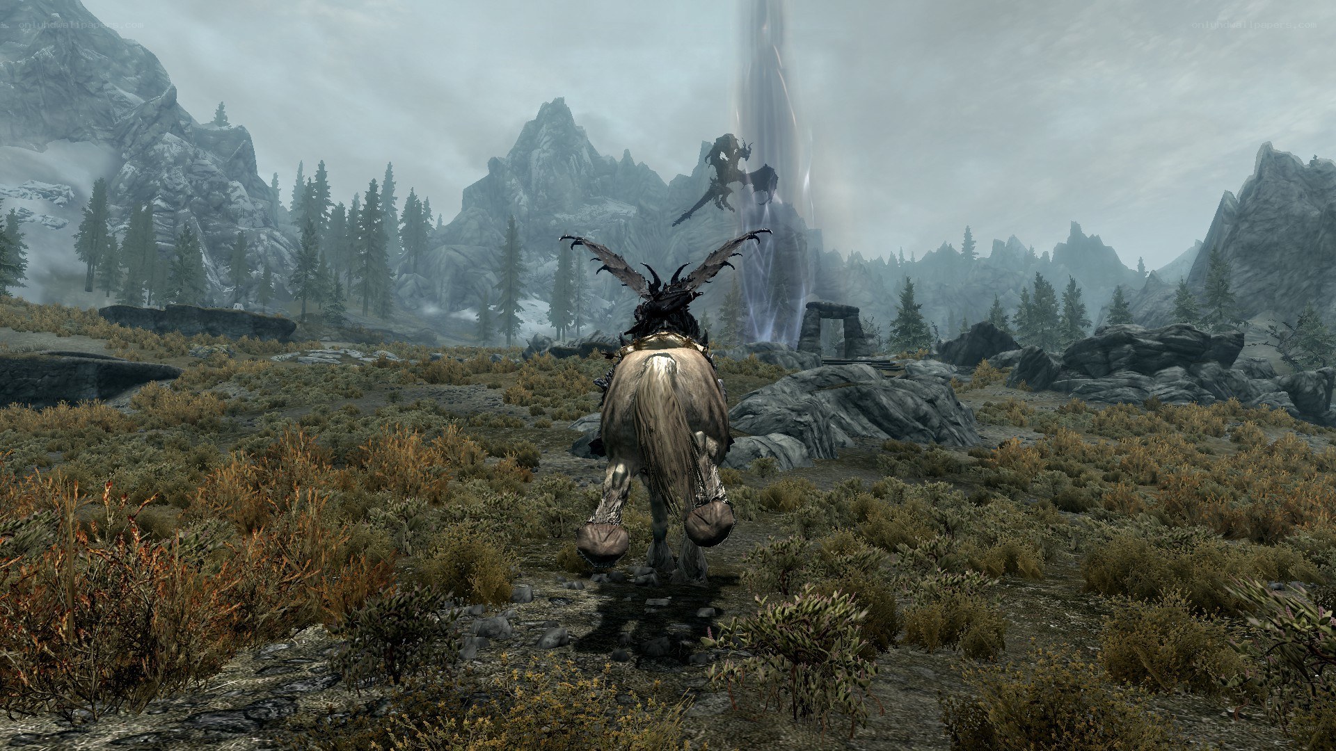 dragon riding in skyrim