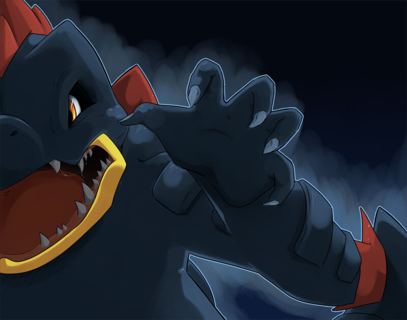 dragon roaring in darkness