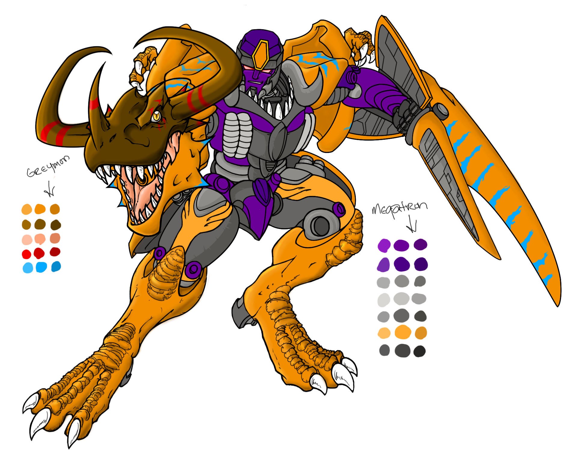 dragon robot character design