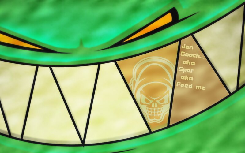 Dragon's mouth with text