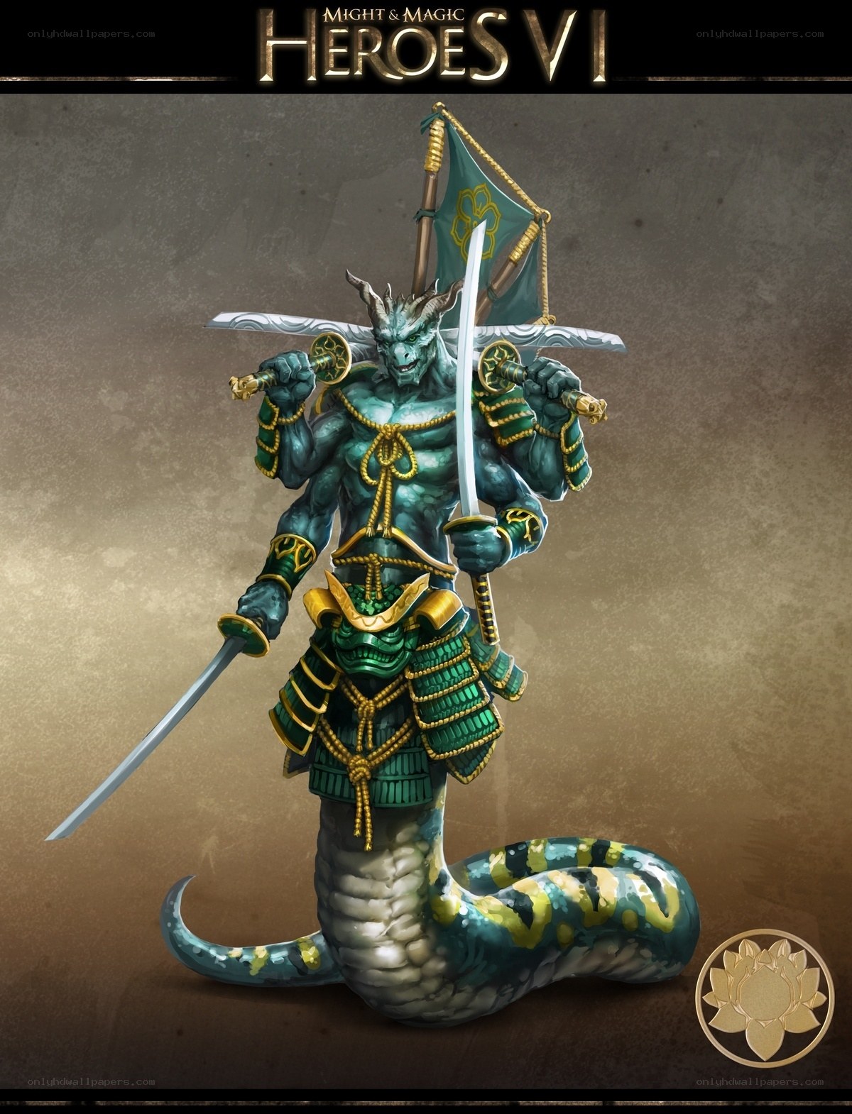 Dragon samurai warrior