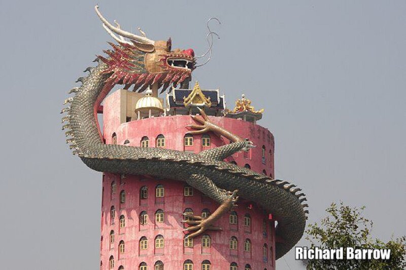 Dragon Sculpture on Building