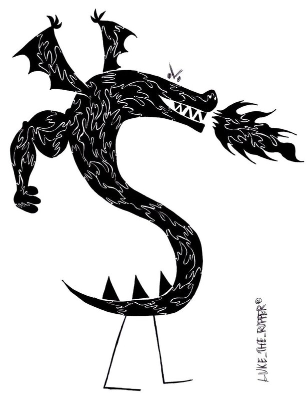 dragon shaped like letter S