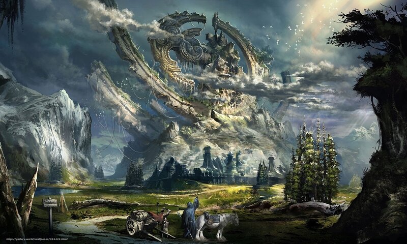 Dragon-shaped Mountain — Green, Dramatic, Afternoon