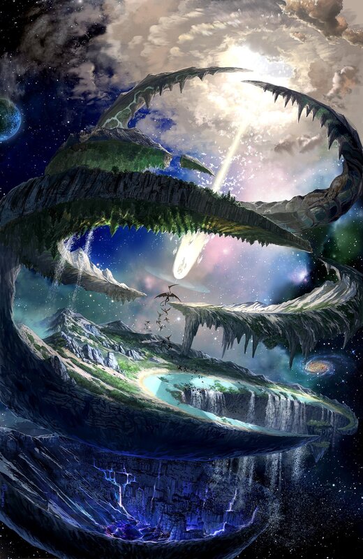 Dragon-shaped Planet — Blue