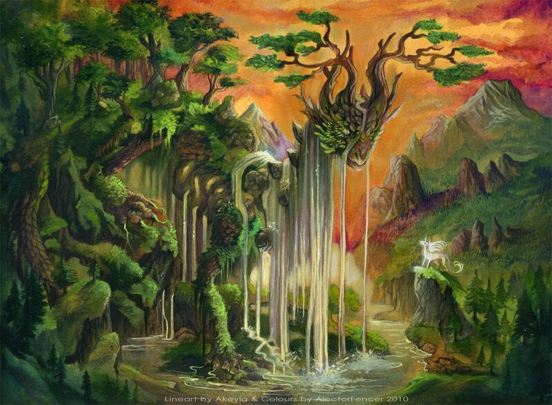 Dragon-shaped Waterfall