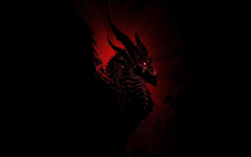 Dragon Silhouette — Black, Dramatic