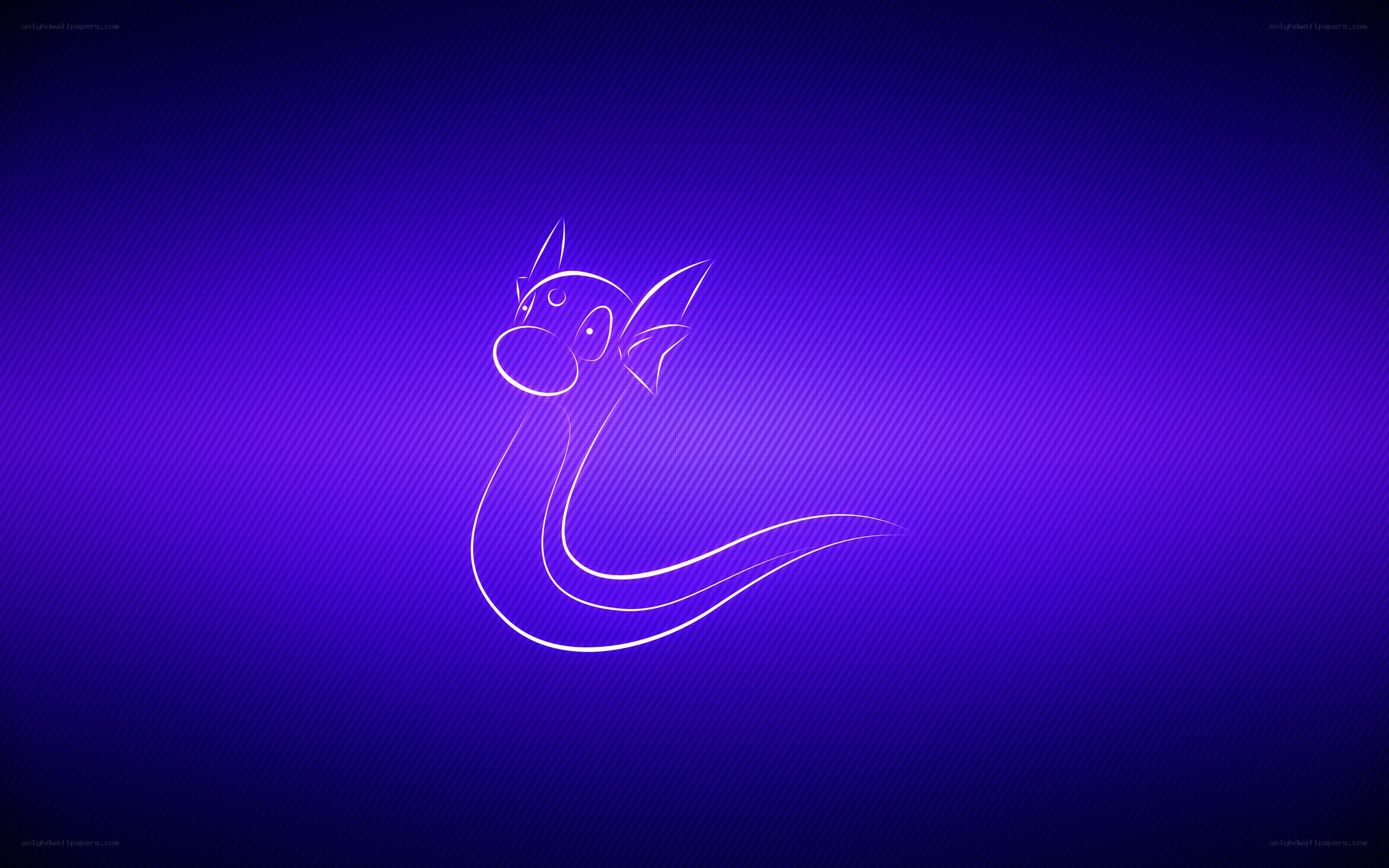 Dragon silhouette on purple background