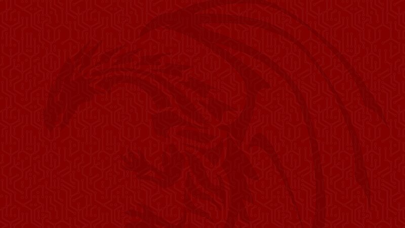 Dragon Silhouette — Red, Abstract