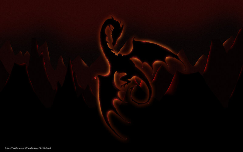 Dragon silhouette wallpaper