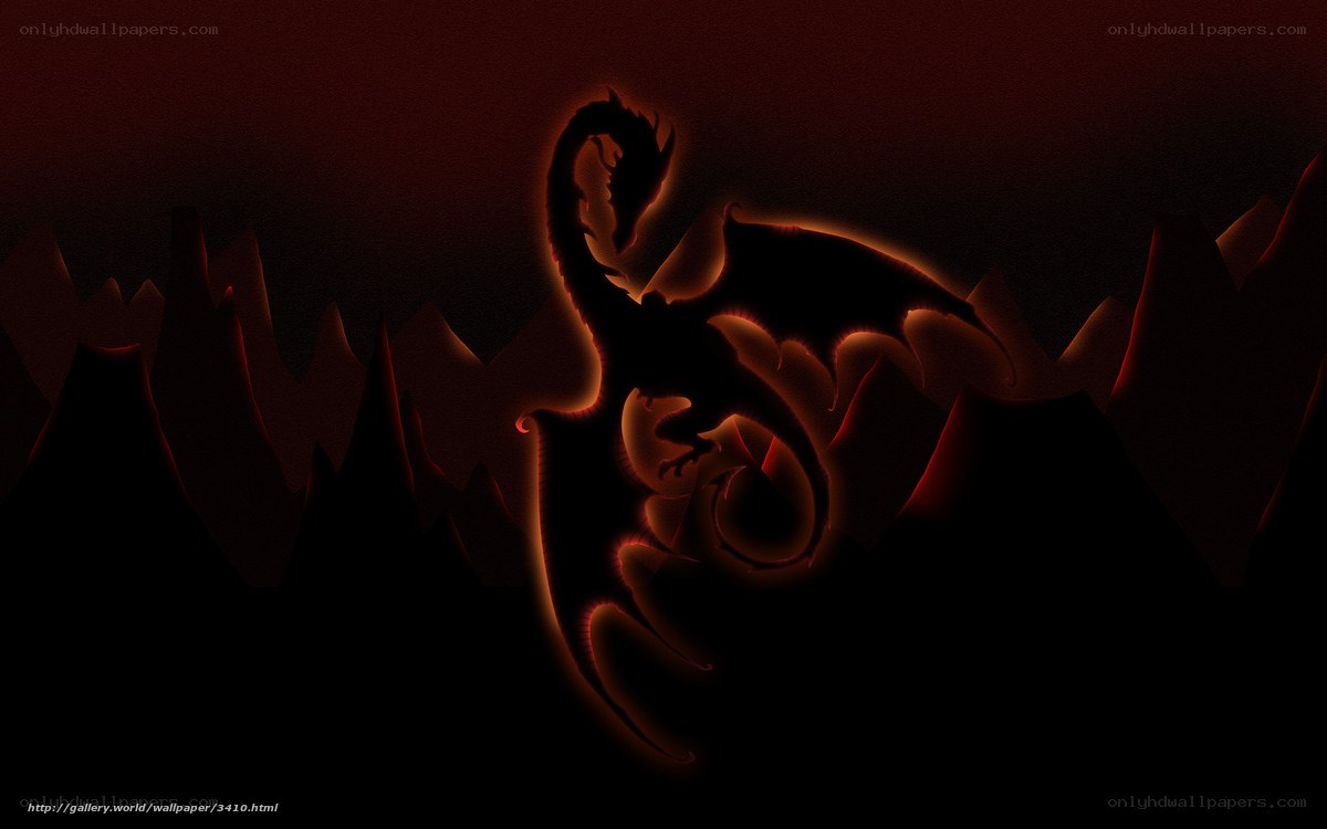 Dragon silhouette wallpaper