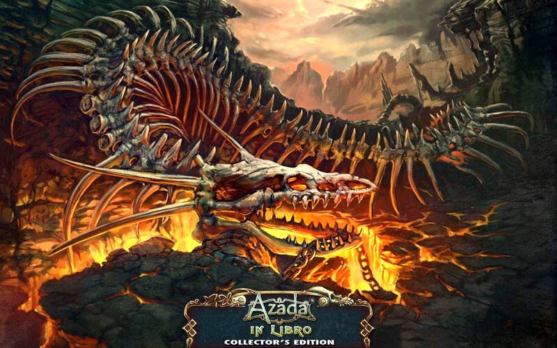 Dragon Skeleton in Lava