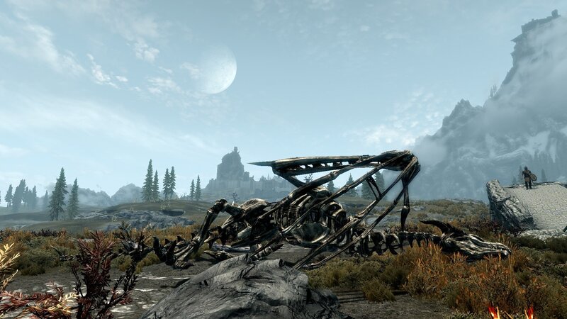 Dragon skeleton in Skyrim