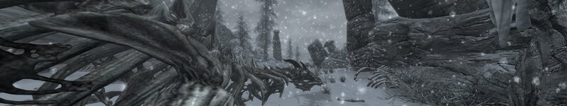 Dragon Skeleton in Snow — Gray