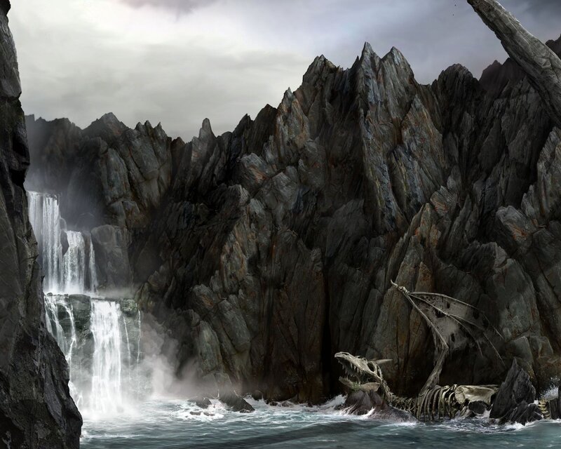 Dragon Skeleton in Water