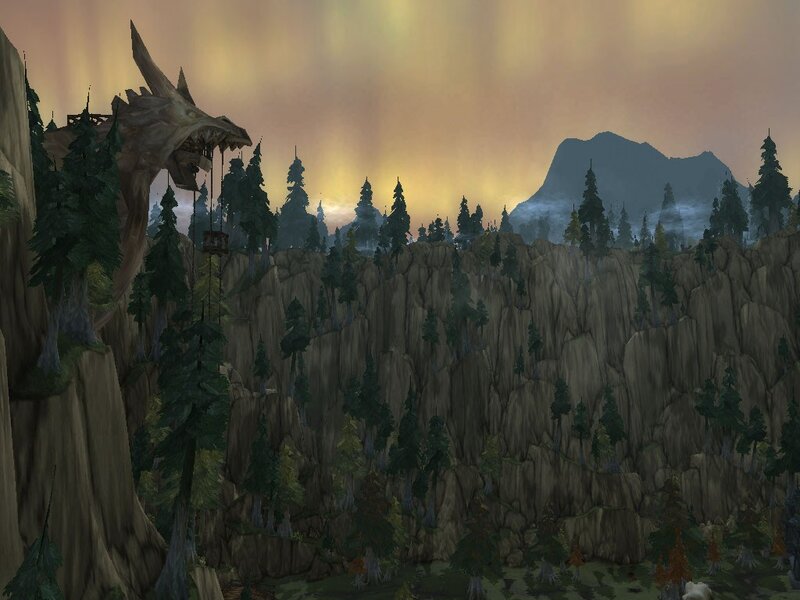 dragon skull cliff at sunset