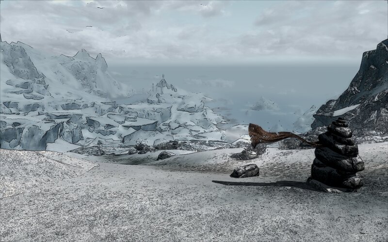 Dragon Skull on Mountain