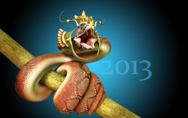 dragon snake on bamboo