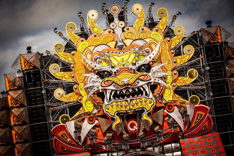 Dragon stage at music festival