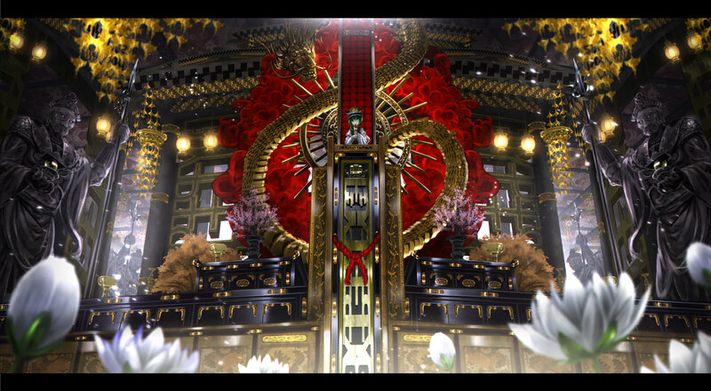 Dragon Statue in Temple