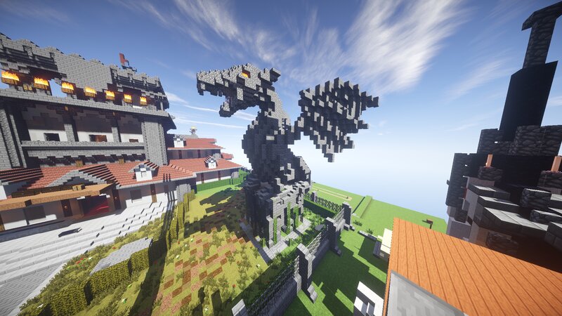 Dragon Statue in Village