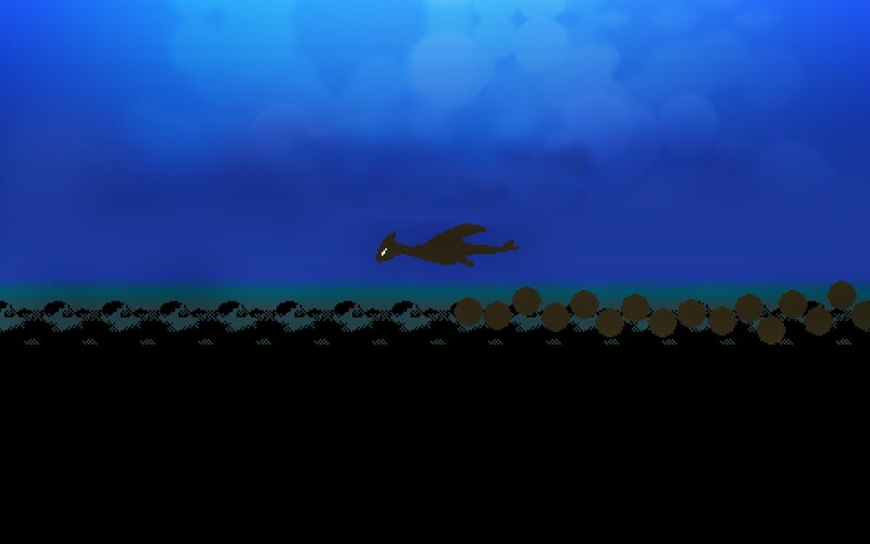 dragon swimming underwater