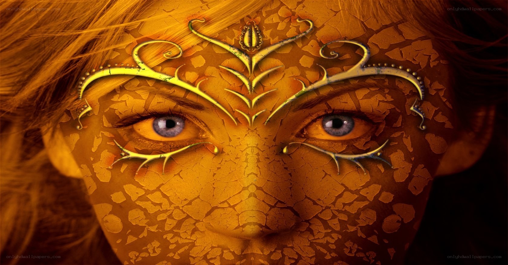 dragon-themed face art