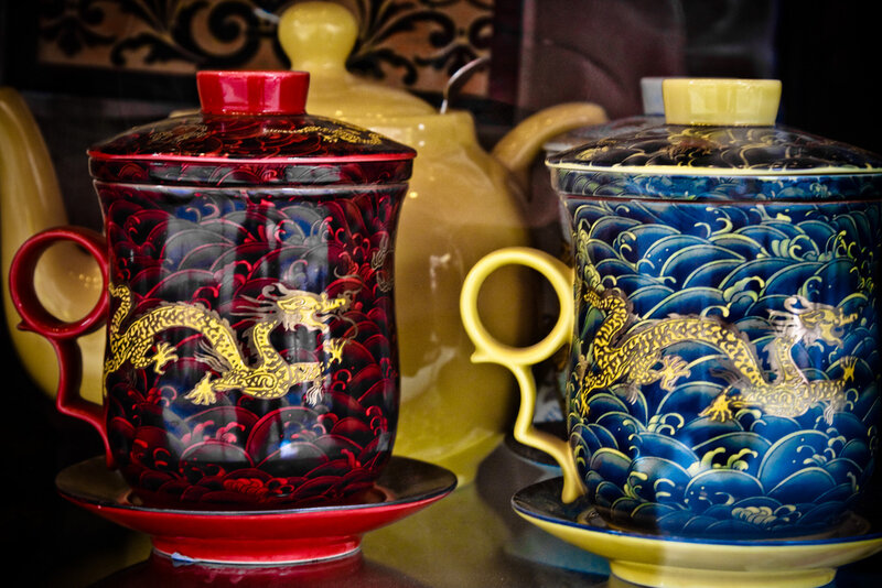 Dragon-themed Tea Cups