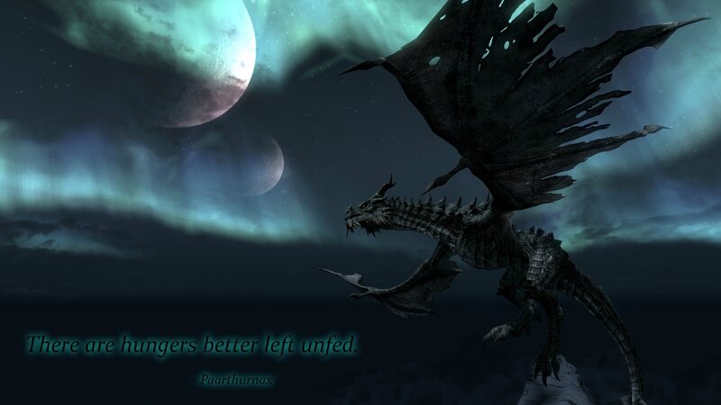 Dragon under twin moons