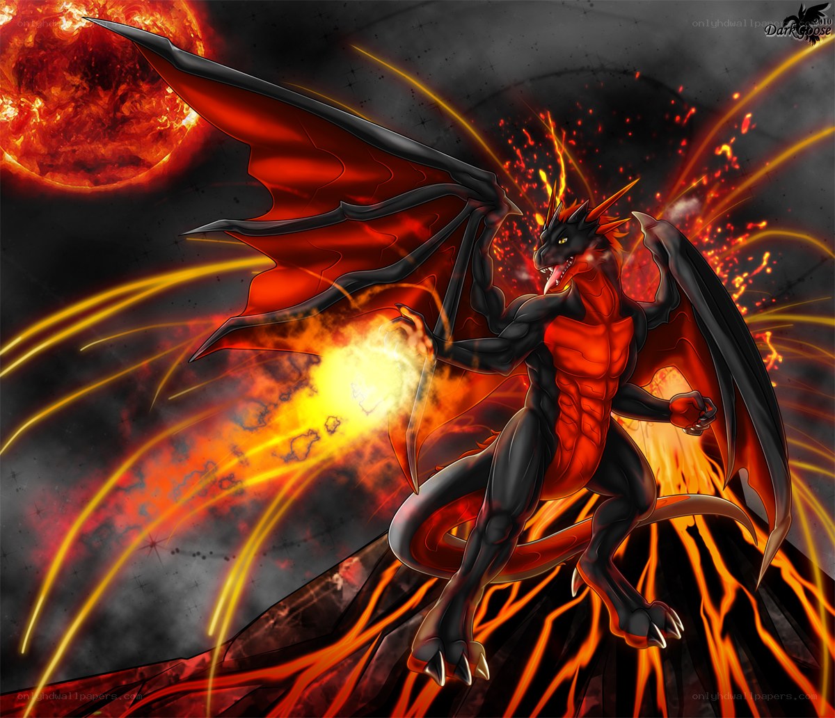 dragon unleashing fire
