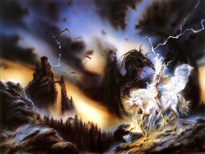 Dragon vs. Unicorn Battle