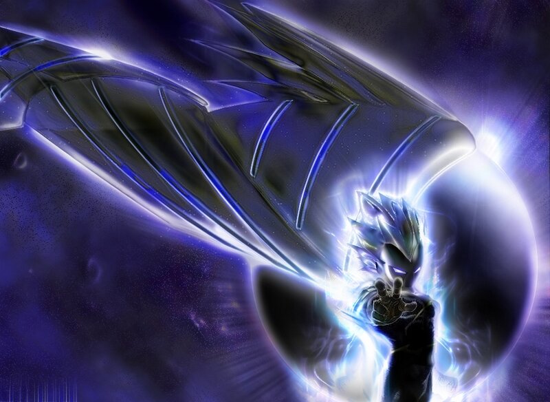 dragon warrior in energy sphere