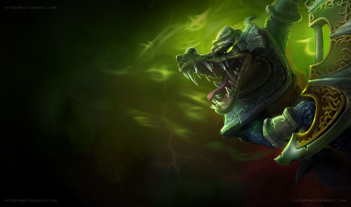 dragon warrior in green light