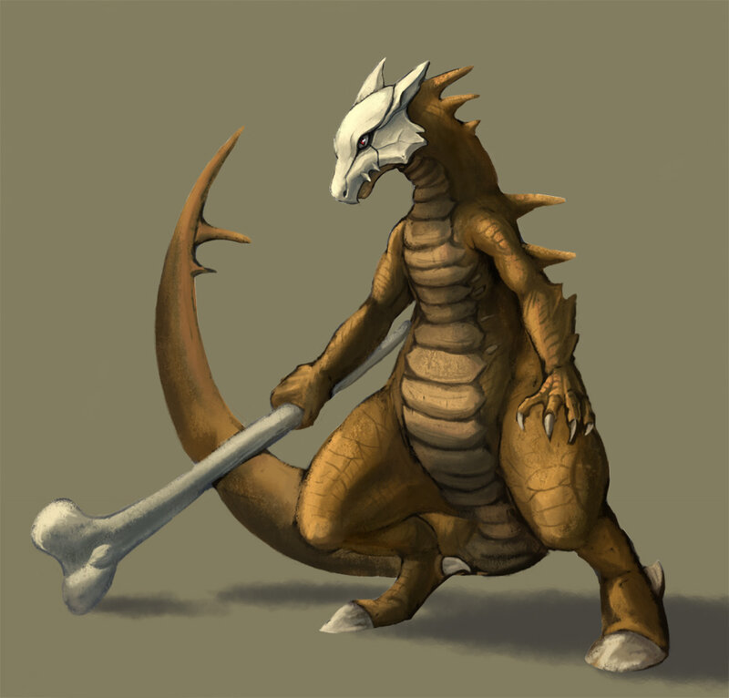 dragon warrior with bone weapon