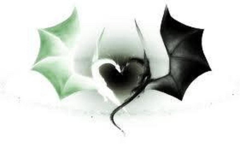 Dragon Wings Forming Heart
