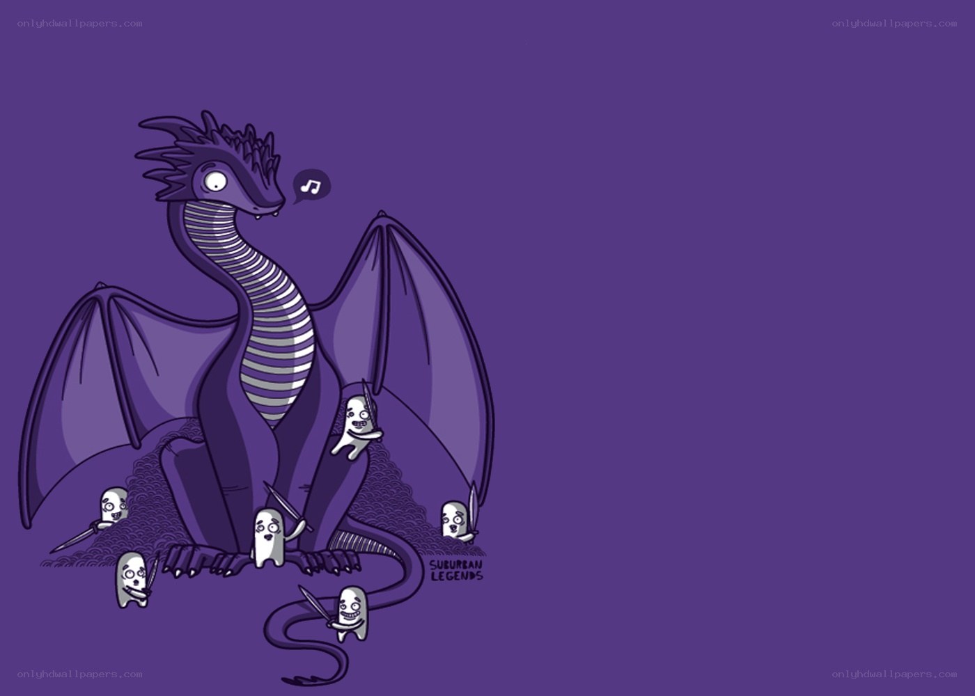 Dragon with adventurers