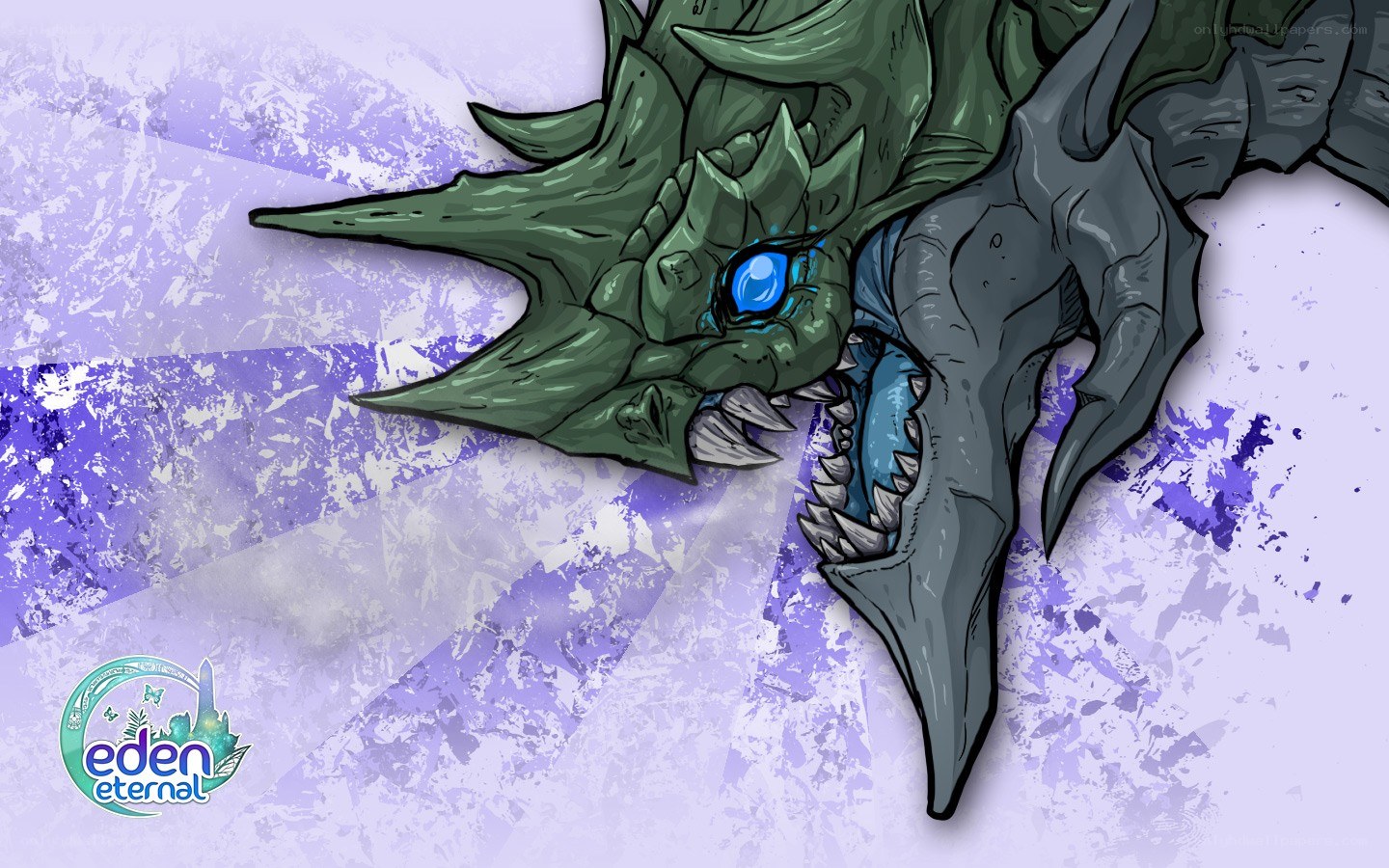 dragon with blue eye