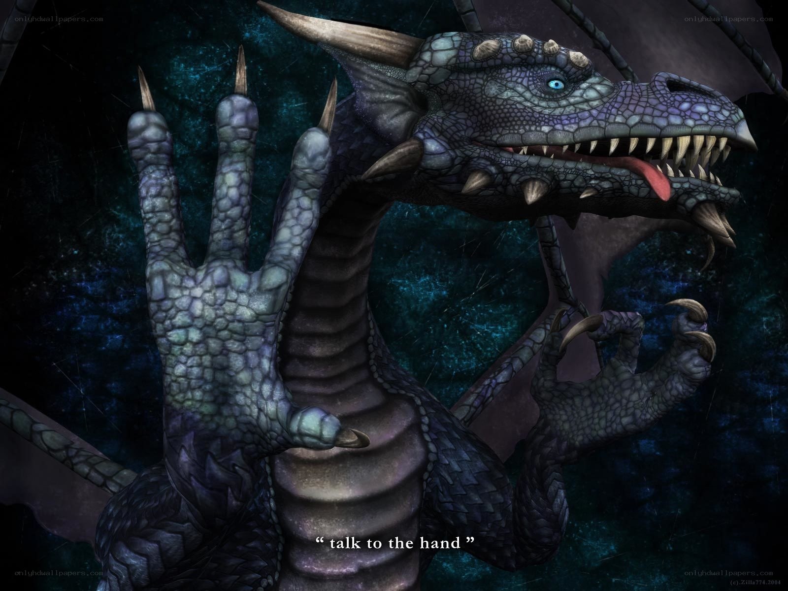 dragon with clawed hand