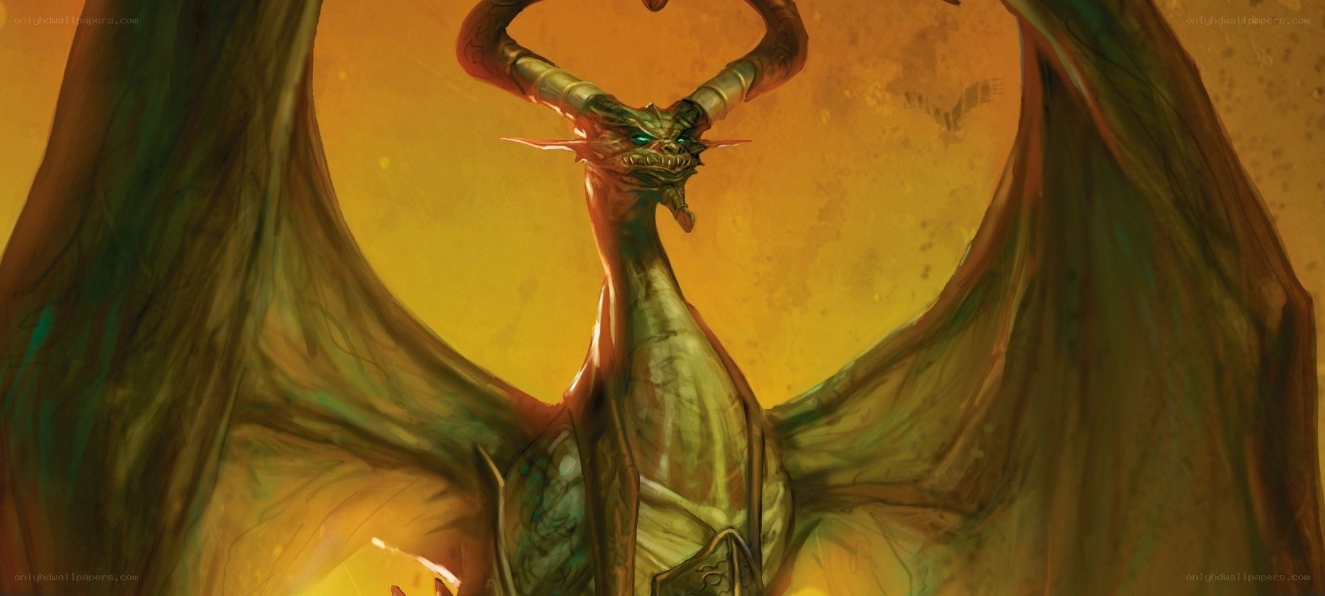 dragon with glowing eyes