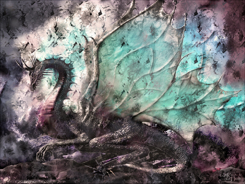Dragon with Large Wings