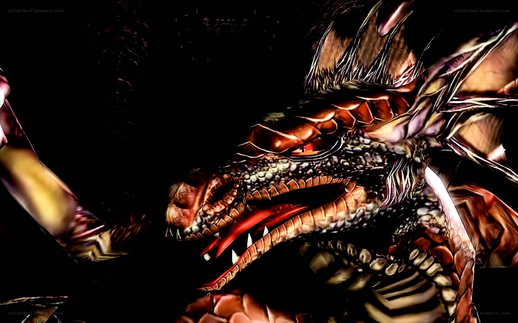 dragon with open mouth