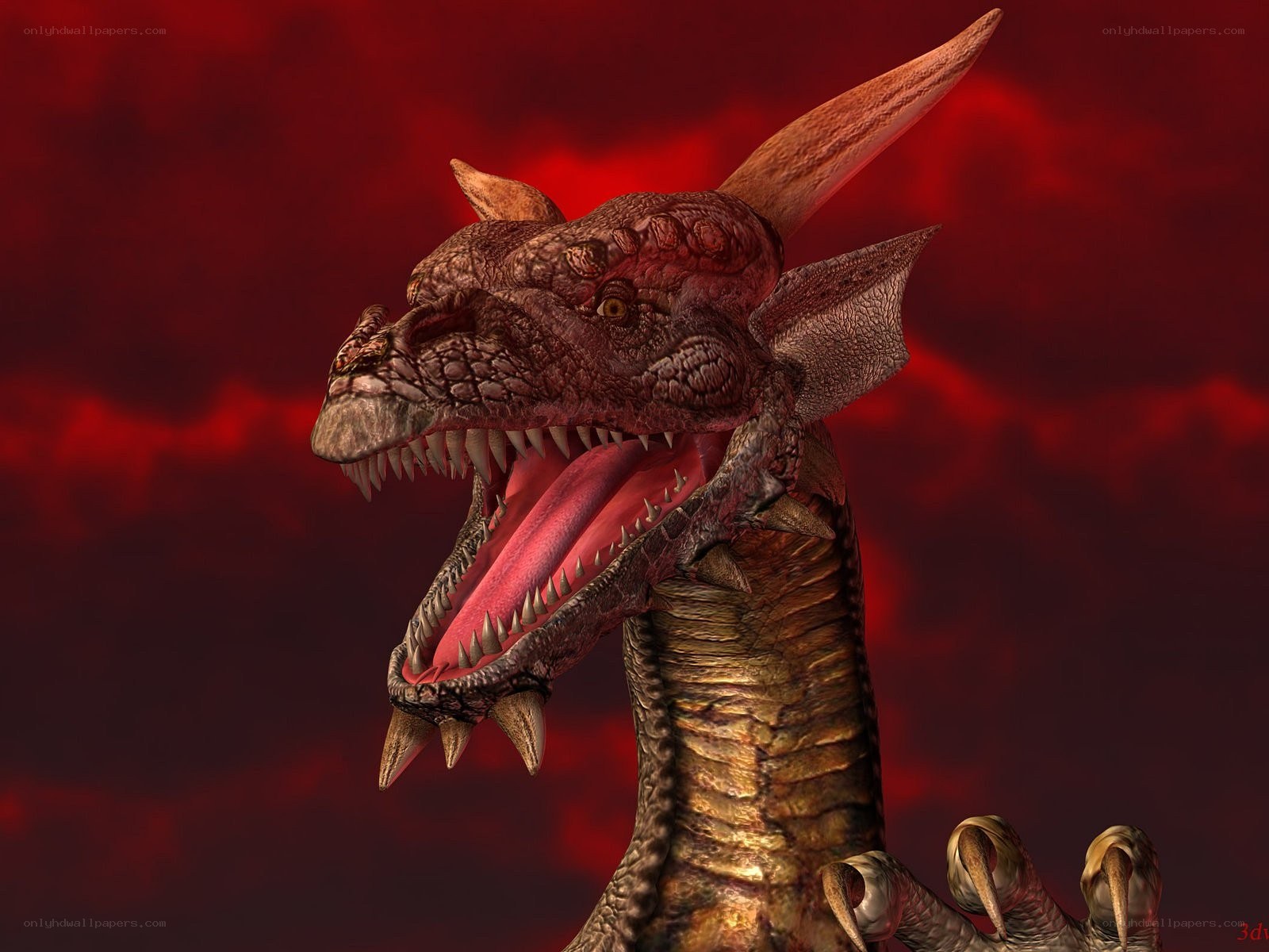 dragon with open mouth