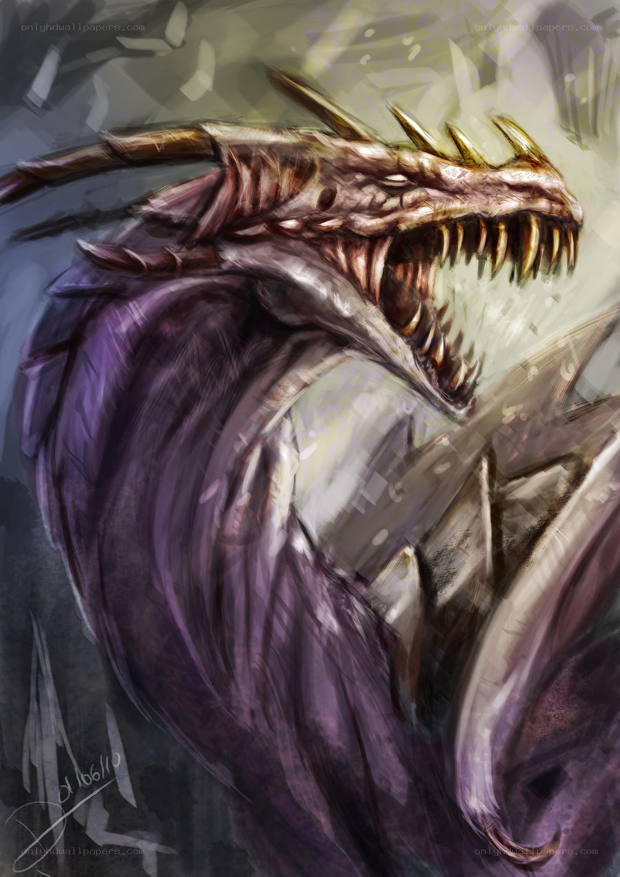 dragon with open mouth