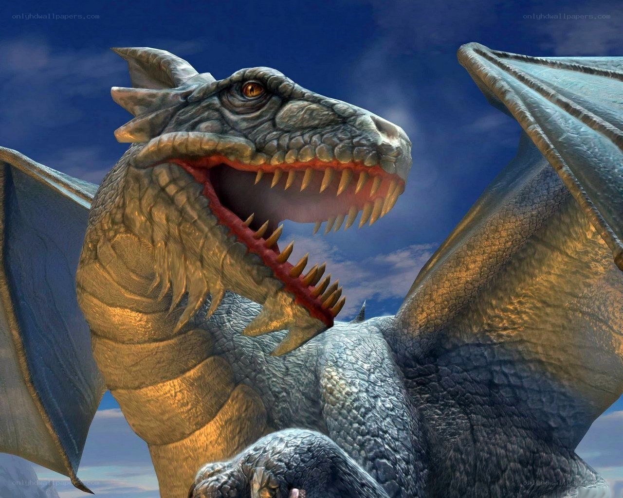 dragon with open mouth